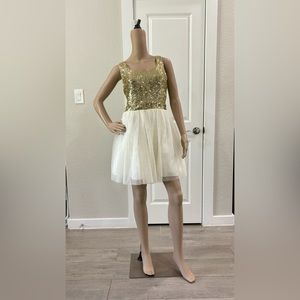 Sheer Bodice Short Homecoming Dress